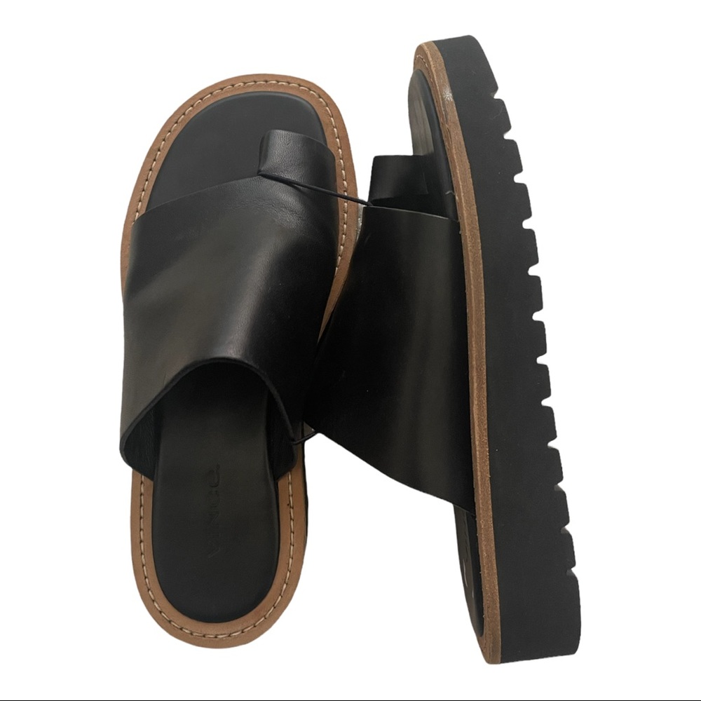 Vince Black Leather Sandals